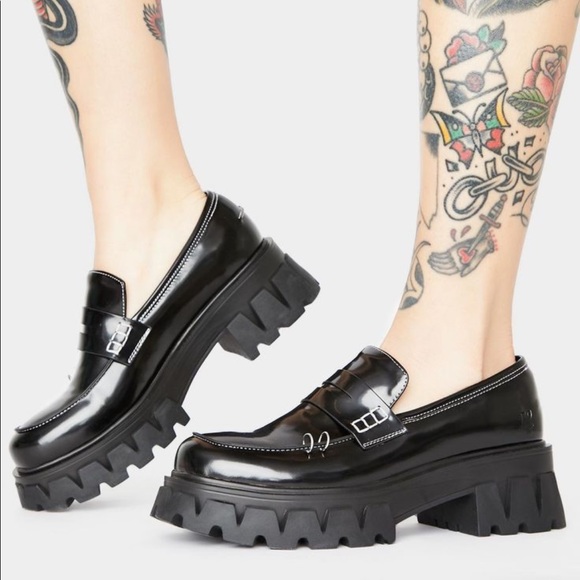 koi Shoes - Dolls kill koi footwear platform lug Oxford loafers Mary Jane shoes patent